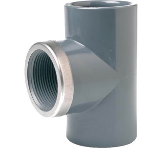 EFFAST трійник 90° різьбовий з металевим кільцем PVC-U d40х1-1/4