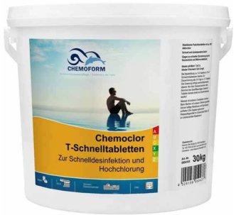 Chemoform Chemochlor T-Schnelltabletten шок хлор в таблетках (20г) 30 кг