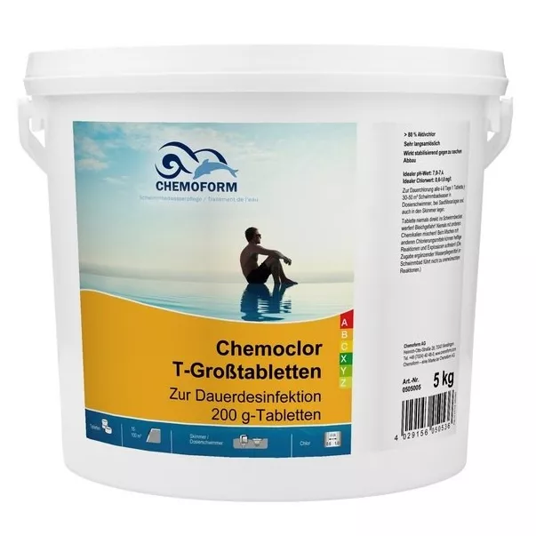 Chemoform T-Grosstabletten хлор тривалої дії, 200г 10 кг