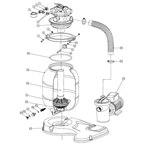 Samoa D300, 4 м3/час, 0,18 кВт фильтрационная установка - Фото №3