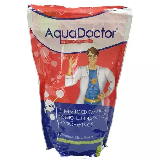 AquaDoctor C60T швидкорозчинний хлор в таблетках 1 кг