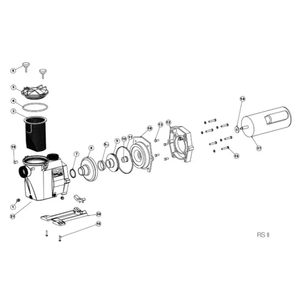 Hayward RS II RS3020EV1, 23 м3/час, 1,4 кВт, 230 В насос для бассейна - Фото №3