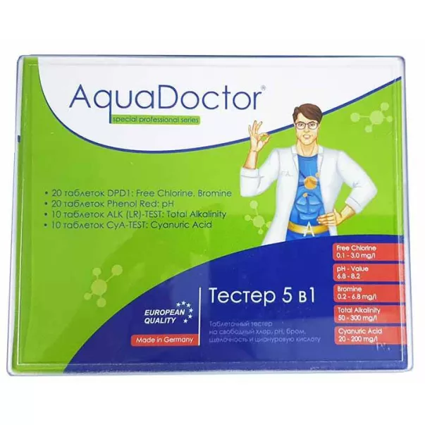 AquaDoctor 5 в 1 Тестер для бассейна