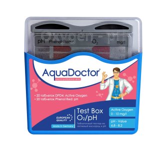 AquaDoctor Test Box O2/pH Тестер для бассейна для измерения уровня рН и кислорода