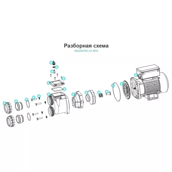 Насос AquaViva LX XDA150M 18 м3/год, 1,1 кВт, 230 В - Фото №4