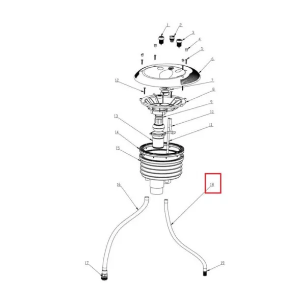 Emaux EM0055 01151380 выпускной шланг для закладной противотока