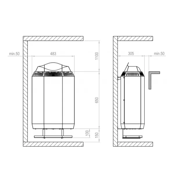 FinTec Saunaofen Kaja 9 кВт электрокаменка с нержавеющей стали - Фото №4