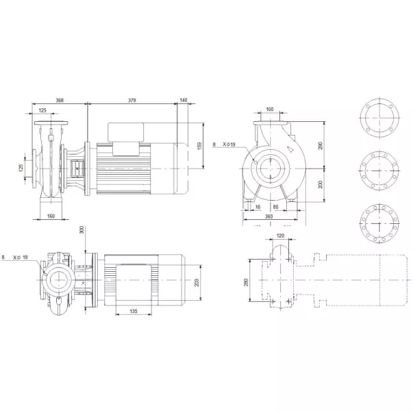 Насос Grundfos NB 100-200/195 AF2ABQQE 146,7 м3/год, 5,5 кВт, 400 В - Фото №3