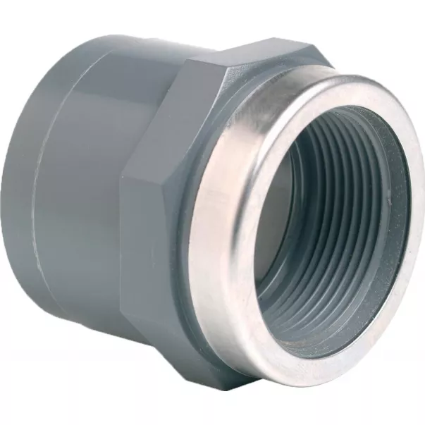 Effast муфта ПВХ перехідна з металевим кільцем внутр. різьблення 16x3 / 8 