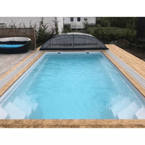 Rhino Pools Monaco 750 композитный бассейн 7,5*3,7 м - Фото №3