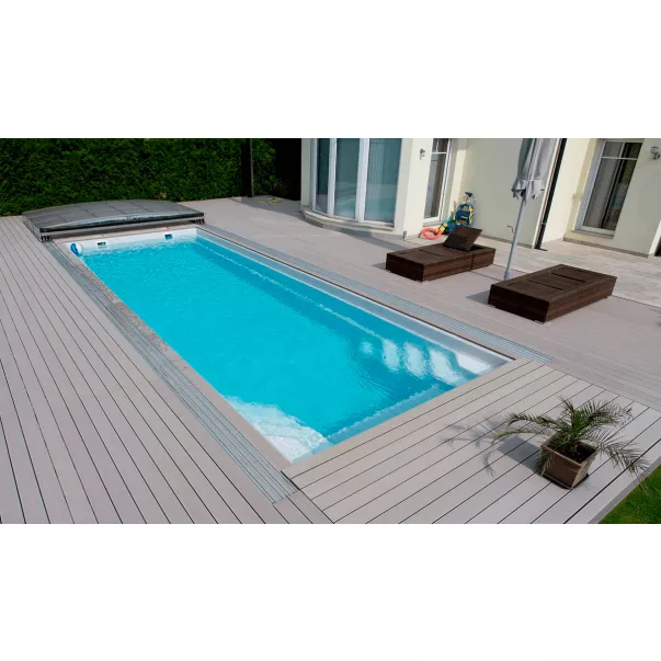 Rhino Pools Monaco 750 композитный бассейн 7,5*3,7 м - Фото №2