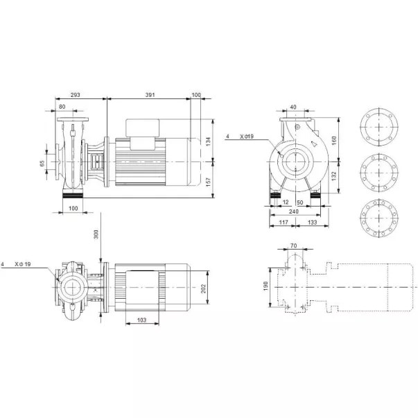 Насос Grundfos NB 40-160/158 ASF2ABQQE 44,3 м3/година, 5,5 кВт, 400 В - Фото №5