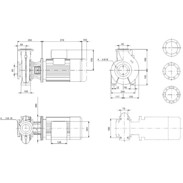 Насос Grundfos NB 40-160/172 AF2ABQQE 48,07м3/час, 7,5 кВт, 400 В - Фото №5