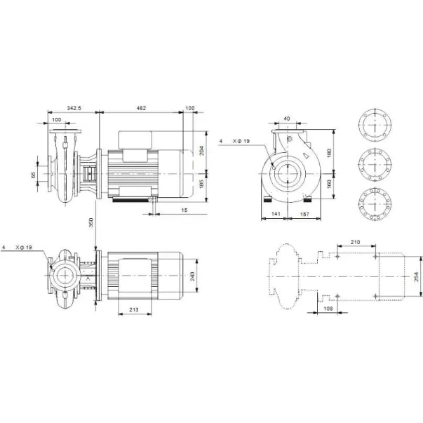 Насос Grundfos NB 40-200/219 ASF2ABQQE 60,12 м3/год, 15 кВт, 400 В - Фото №5