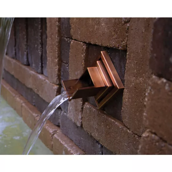 OASE Wall Spout Rhombus Bronze джерело водоспаду в стіні з латуні, імітація бронзи вхідне з'єднання 1 ½ 