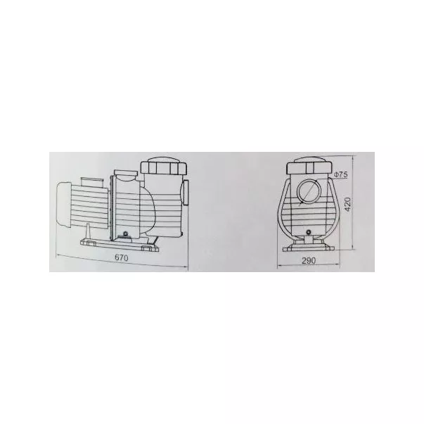 Jazzi V-A-04 68 м3/час, 4,1 кВт, 400 В насос для бассейна - Фото №2