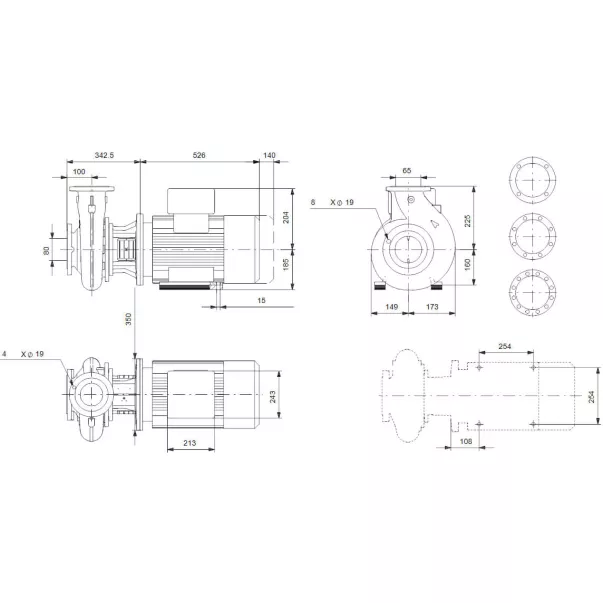 Насос Grundfos NB 65-200/190 ASF2ABQQE 110,5 м3/год, 18,5 кВт, 400 В - Фото №3