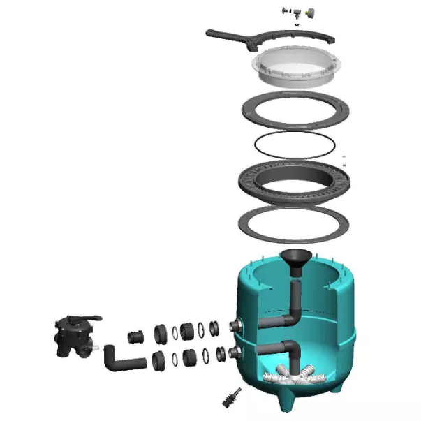 Gemas FILTRONE LLT 22 м3/час d.760 мм фильтр с боковым подключением - Фото №3