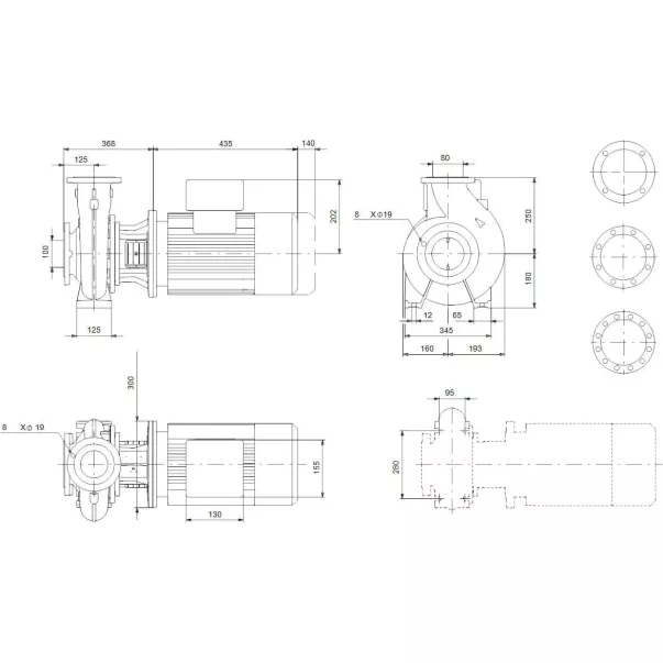 Насос Grundfos NB 80-200/214 AF2ABQQE 105,1 м3/час, 5,5 кВт, 400 В - Фото №3