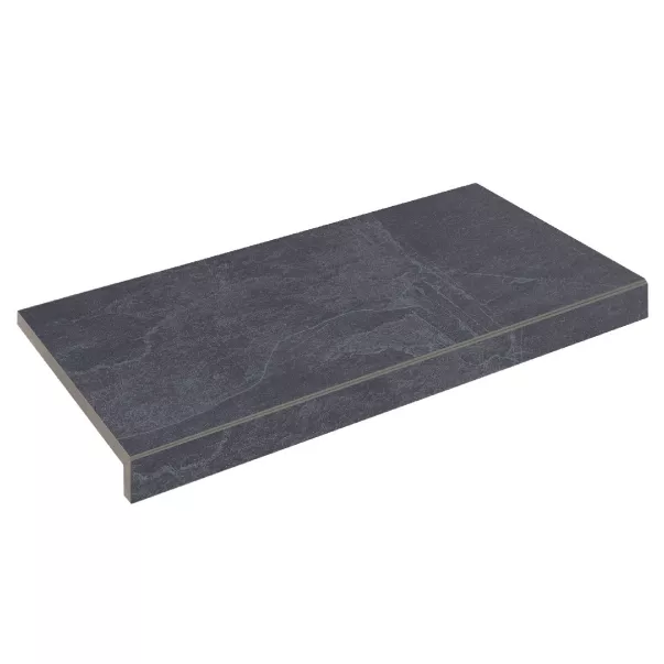 Aquaviva Ardesia Black бортова плитка Г-подібна 595x345x50 (20) мм