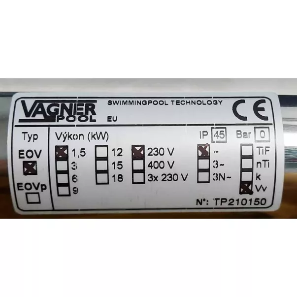 Vagner EOV VV 1,5 кВт нагреватель воздуха для гидромассажа - Фото №4
