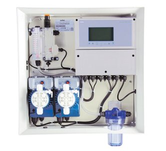 Seko Kontrol Guard Fort pH/Free Cl вимірювальна станція, що дозує, з мембранними насосами Tekna 8 л/год.