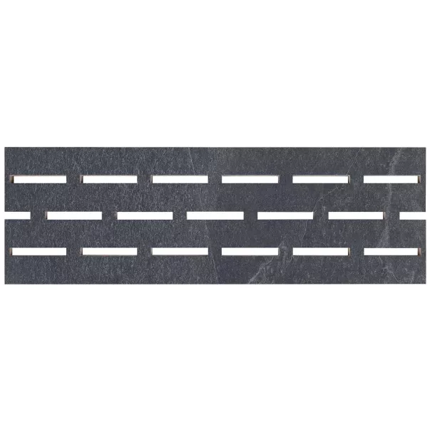 Aquaviva Montagna Black, 595x195x20 мм керамическая переливная решетка 