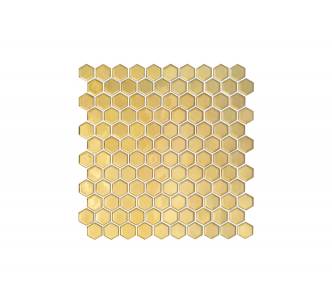 Serapool Hexagon Gold порцеляновий мозаїка для басейну на сітці