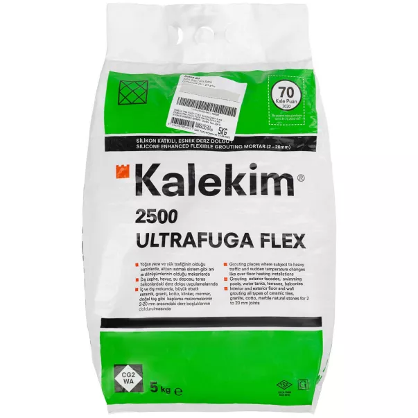Эластичная затирка для швов с силиконом Kalekim Ultrafuga Flex 2536 Серый сатин (5 кг)