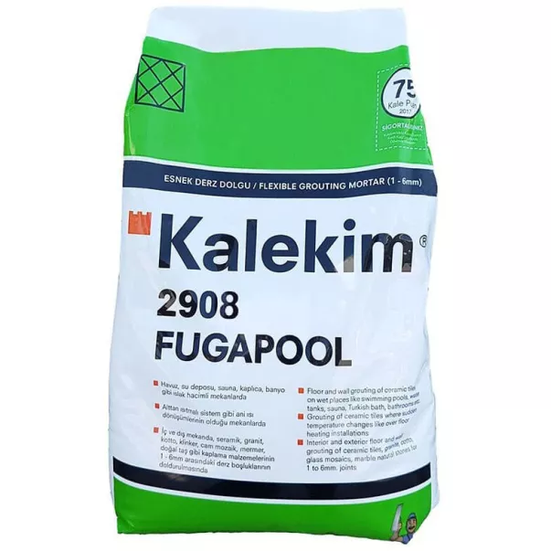 Вологостійка затирка для швів Kalekim Fugapool 2908 Середземноморський блакитний (5 кг)