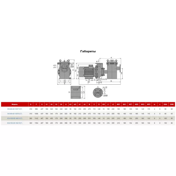 AquaViva LX SCA100-80-160/15T, 190 м3/год, 15 кВт, 400 В насос для басейну - Фото №5