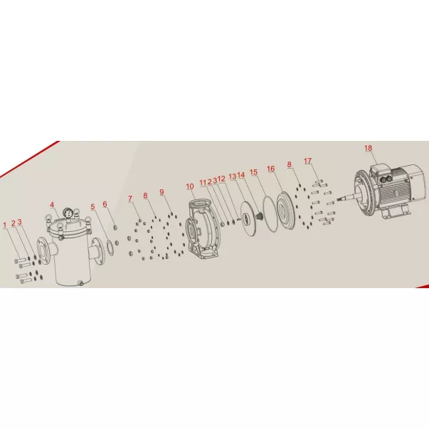 AquaViva LX SCA80-65-125/9.2T, 130 м3/год, 9,2 кВт, 400 В насос для басейну - Фото №6