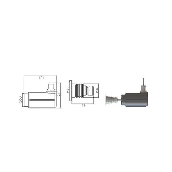 Прожектор светодиодный Emaux AISI-316 TL-1 1LED 3 Вт White, с закладной - Фото №3