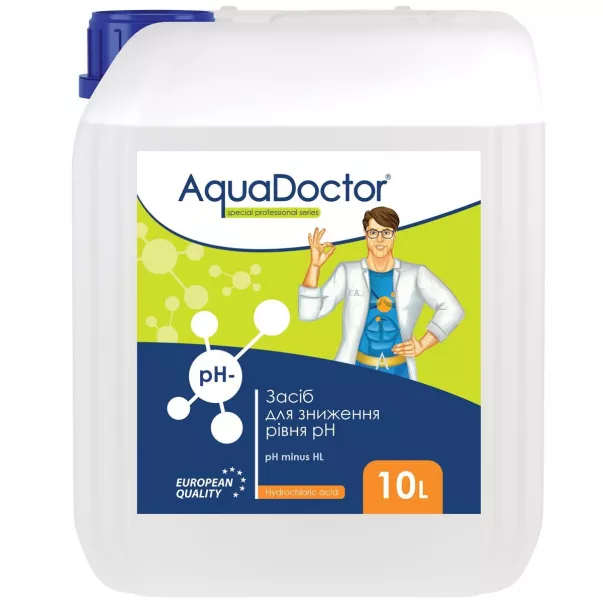 AquaDoctor pH Minus HL (Соляна 14%) засіб для зниження рівня pH 10 л