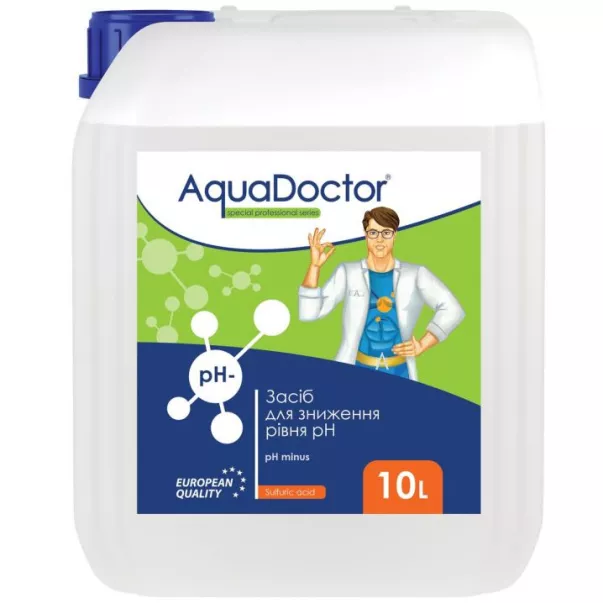 AquaDoctor pH Minus (сірчана 35%) засіб для зниження рівня pH 10 л