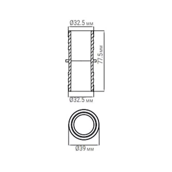Emaux 91609008 з'єднувач шланга, клейовий (32х32 мм) - Фото №2