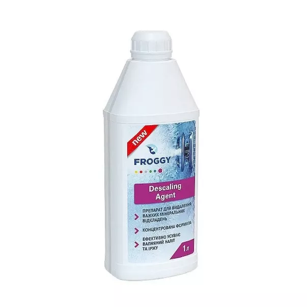 Descaling Agent Froggy средство для очистки чаши бассейна от сложных минеральных отложений, 1л