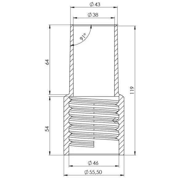 Astral соединение для шланга 38 мм - Фото №3