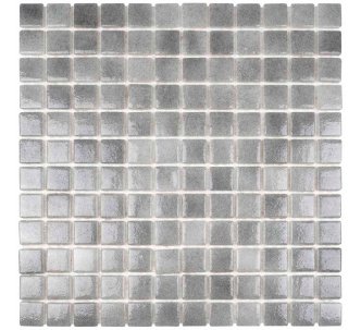 Aquaviva Silver Gray стеклянная мозаика для бассейна на сетке
