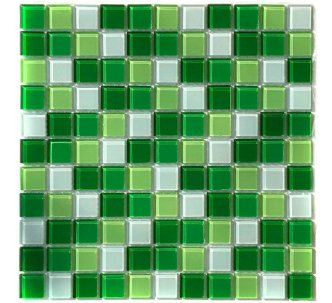 Aquaviva Сristall Green Light DCM173 стеклянная мозаика для бассейна на сетке