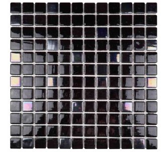 Aquaviva Black Brilliant стеклянная мозаика для бассейна на сетке