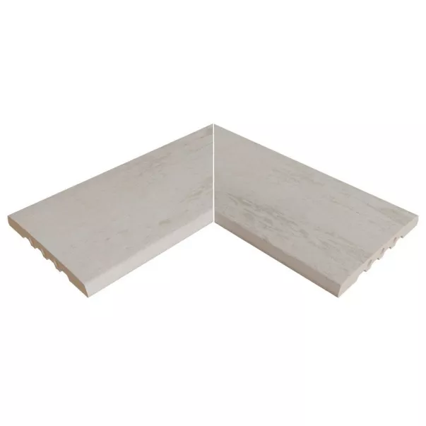 Rosa Gres Pietro White 245 EC кут керамогранітної переливної решітки для басейну 245 см, 62,6 x 62,6 x 2,2 см