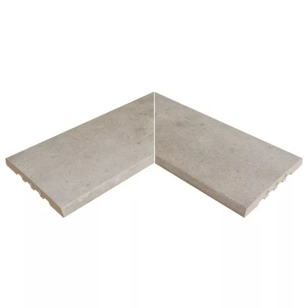 Rosa Gres Mistery Grey 245 EC кут керамогранітної переливної решітки для басейну 245 см, 62,6 x 62,6 x 2,2 см