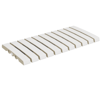 Rosa Gres Iconic White Flex 245 FL керамогранитная переливная решетка для бассейна, гибкая, 49,5 x 24,5 x 2,2 см