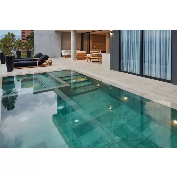 Rosa Gres Tresor Bali Flex 245 EF кут керамогранітних переливних грат для басейну 245 FL, 26,6 x 26,6 x 2,2 см - Фото №4