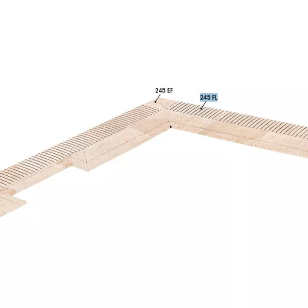Rosa Gres Tresor Bali Flex 245 EF кут керамогранітних переливних грат для басейну 245 FL, 26,6 x 26,6 x 2,2 см - Фото №2