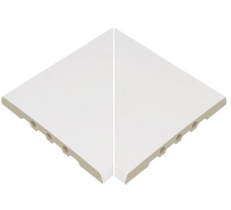 Rosa Gres Iconic White 245 EF угол керамогранитной переливной решетки для бассейна 245 FL, 26,6 x 26,6 x 2,2 см