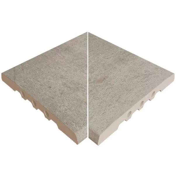 Rosa Gres Mistery Grey 245 EF кут керамогранітних переливних грат для басейну 245 FL, 26,6 x 26,6 x 2,2 см