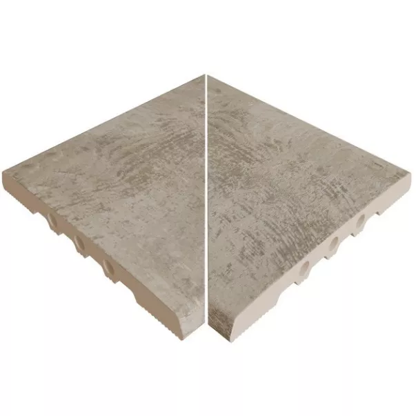 Rosa Gres Stela Grey 245 EF кут керамогранітних переливних грат для басейну 245 FL, 26,6 x 26,6 x 2,2 см
