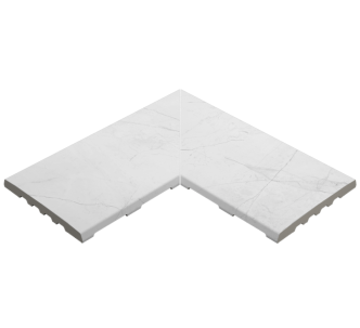 Rosa Gres Iconic White EIN кут керамогранітних переливних грат для басейну I25, 62,6 x 62,6 x 2,2 см